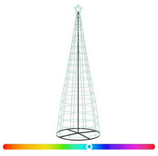 LED Karácsonyi Fenyő 300 cm 390 LED RGB Acél RGB