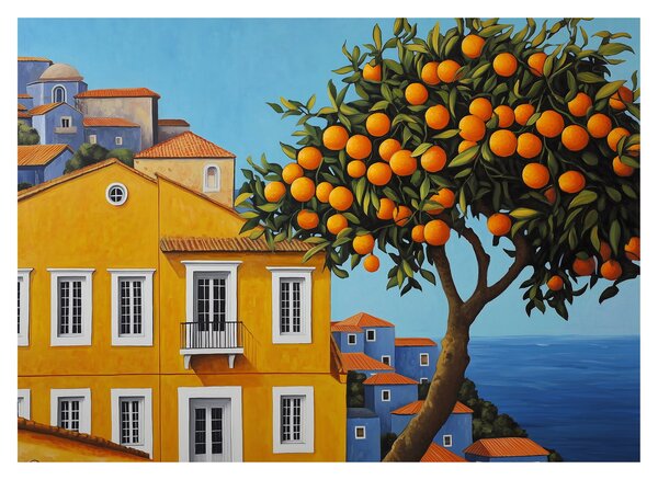 Üveg kép - Narancsfa (70x50 cm)