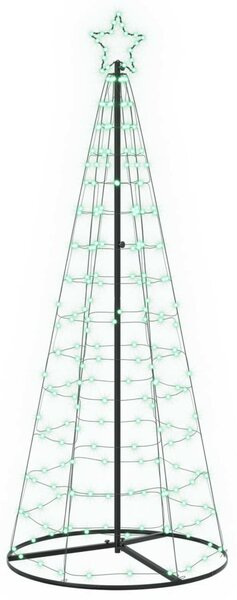 LED Karácsonyi Fenyő 180 cm 168 LED RGB Acél RGB