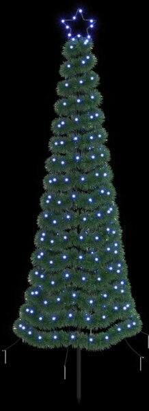 LED-es csillogó karácsonyfa földnyárssal EKENAS 180 cm 220 LED