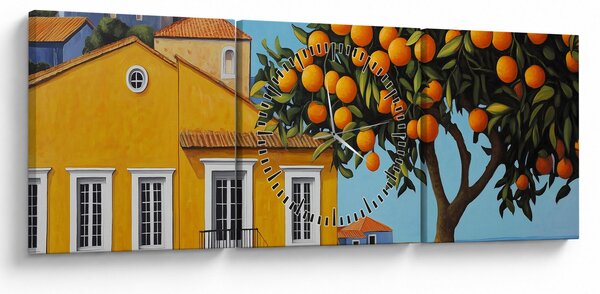 Kép - Narancsfa (órával) (90x30 cm)