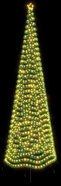 LED-es csillogó karácsonyfa földnyárssal EKENAS 500 cm 868 LED