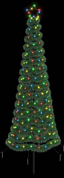 LED-es csillogó karácsonyfa földnyárssal EKENAS 180 cm 220 LED