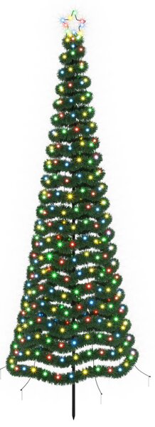 LED-es csillogó karácsonyfa földnyárssal EKENAS 250 cm 370 LED