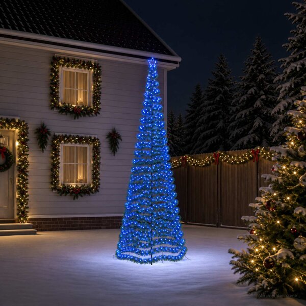 LED-es csillogó karácsonyfa földnyárssal EKENAS 400 cm 588 LED