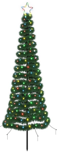 LED-es csillogó karácsonyfa földnyárssal EKENAS 180 cm 220 LED