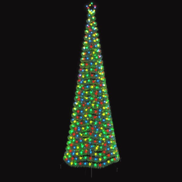 LED-es csillogó karácsonyfa földnyárssal EKENAS 300 cm 475 LED