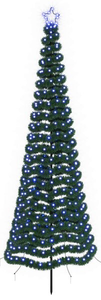 LED-es csillogó karácsonyfa földnyárssal EKENAS 250 cm 370 LED