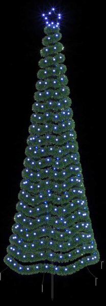 LED-es csillogó karácsonyfa földnyárssal EKENAS 250 cm 370 LED
