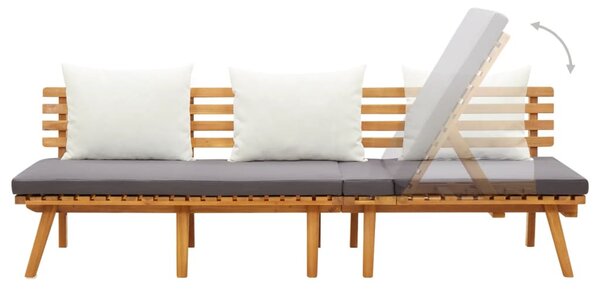 Tömör akácfa kerti heverő 200 x 65 cm