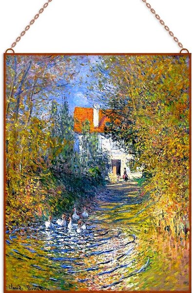 Monet - Garden In Flower At Sainte Adresse üvegkép, falikép