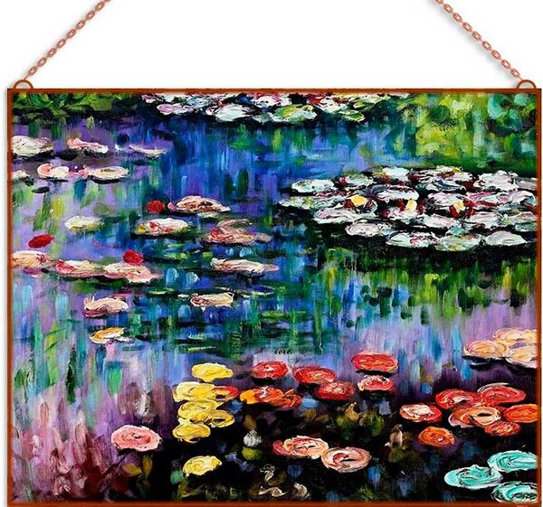 Monet - Vízililiomok üvegkép, falikép