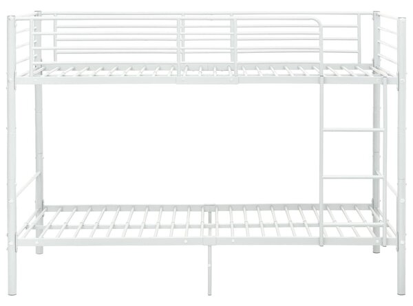 Fehér fém emeletes ágy 90 x 200 cm