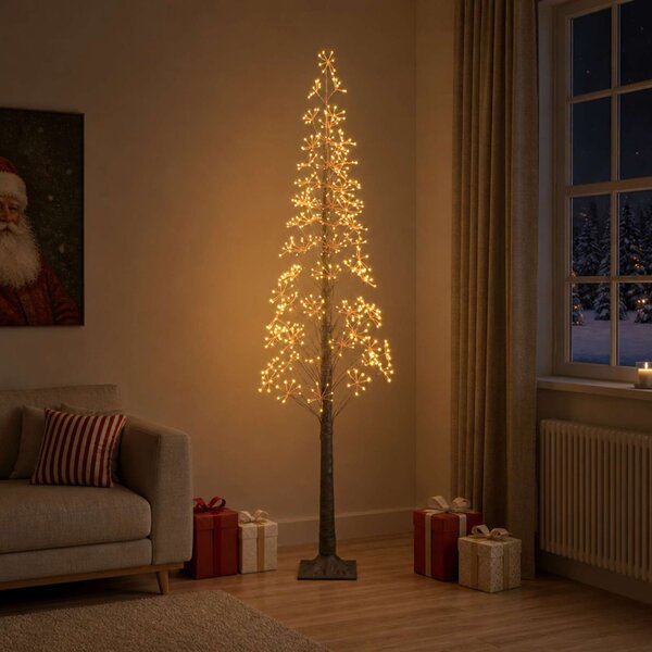 Karácsonyi csillagfény Barna 25 x 25 x 210 cm Műanyag 560 LED