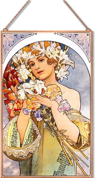 Alfons Mucha - Flower üvegkép, falikép