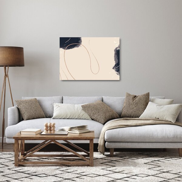 Üveg kép - Bézs absztrakció (70x50 cm)