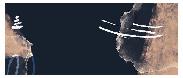 Kép - Sötétkék absztrakció (120x50 cm)