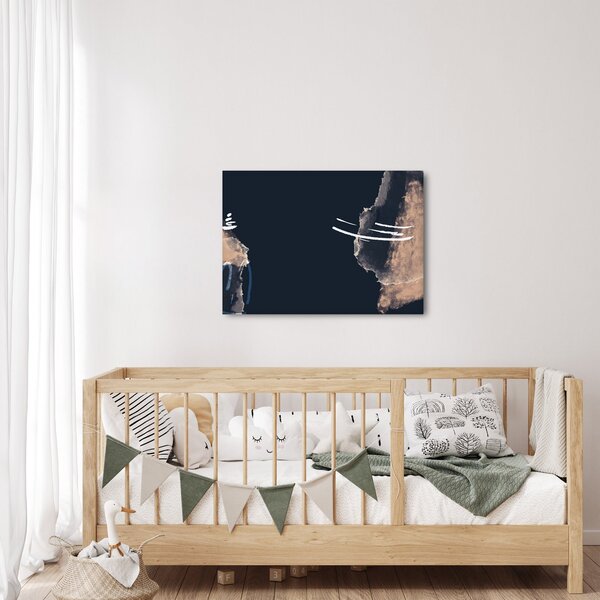 Kép - Sötétkék absztrakció (70x50 cm)