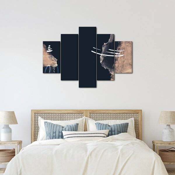 Kép - Sötétkék absztrakció (150x105 cm)