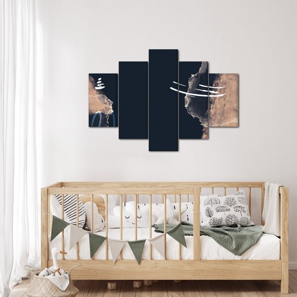 Kép - Sötétkék absztrakció (150x105 cm)