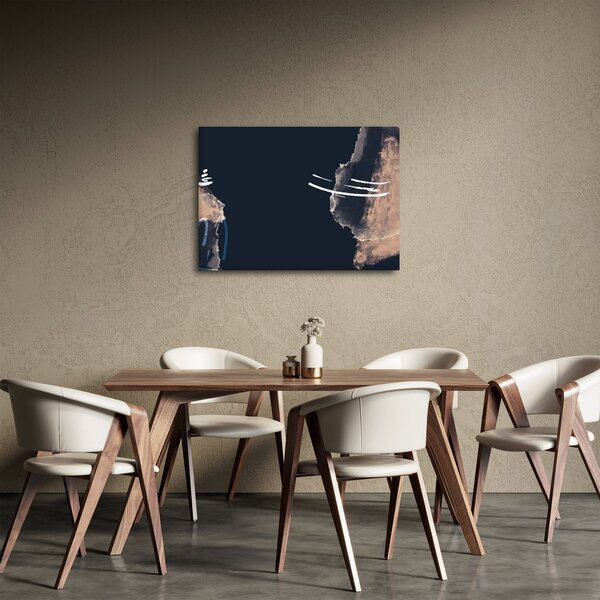 Kép - Sötétkék absztrakció (70x50 cm)