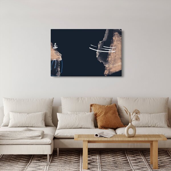 Kép - Sötétkék absztrakció (90x60 cm)