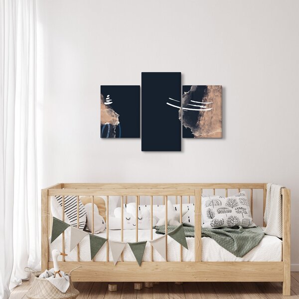 Kép - Sötétkék absztrakció (90x60 cm)