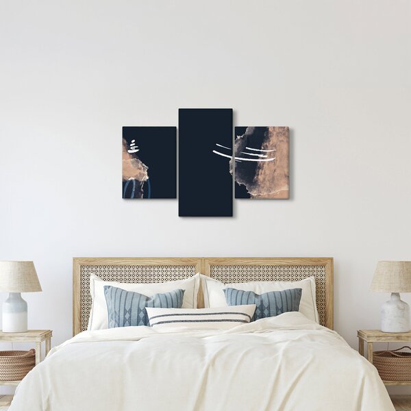 Kép - Sötétkék absztrakció (90x60 cm)