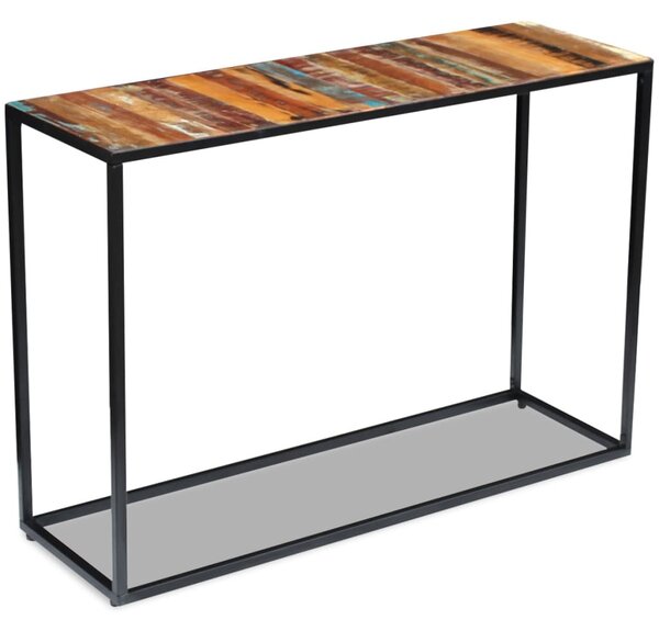 Tömör újrahasznosított fa konzolasztal 110 x 35 x 76 cm