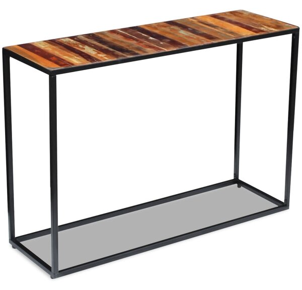 Tömör újrahasznosított fa konzolasztal 110 x 35 x 76 cm