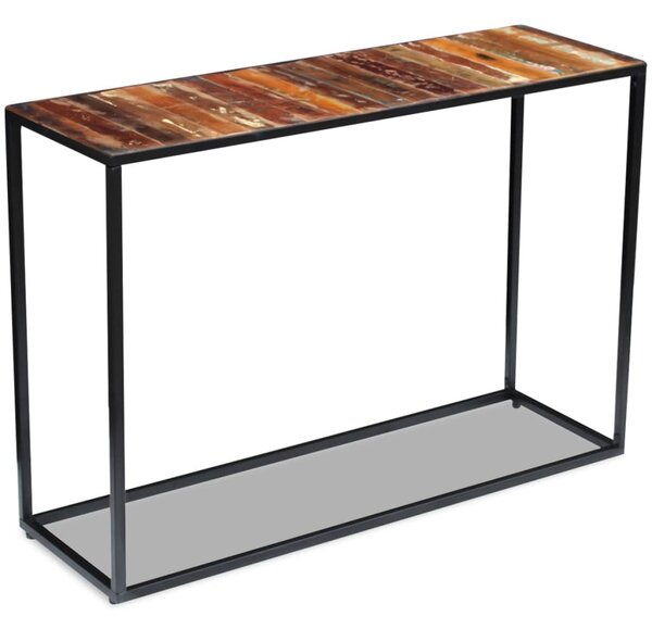Tömör újrahasznosított fa konzolasztal 110 x 35 x 76 cm