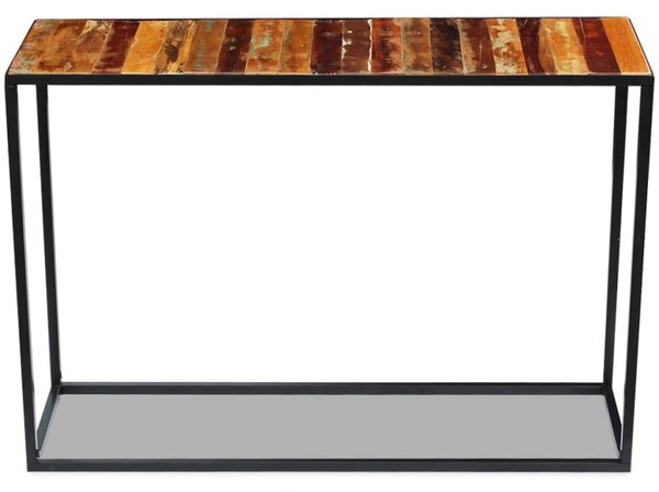 Tömör újrahasznosított fa konzolasztal 110 x 35 x 76 cm