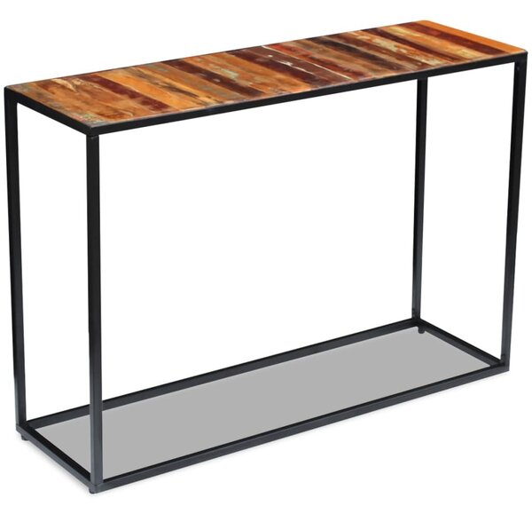 Tömör újrahasznosított fa konzolasztal 110 x 35 x 76 cm
