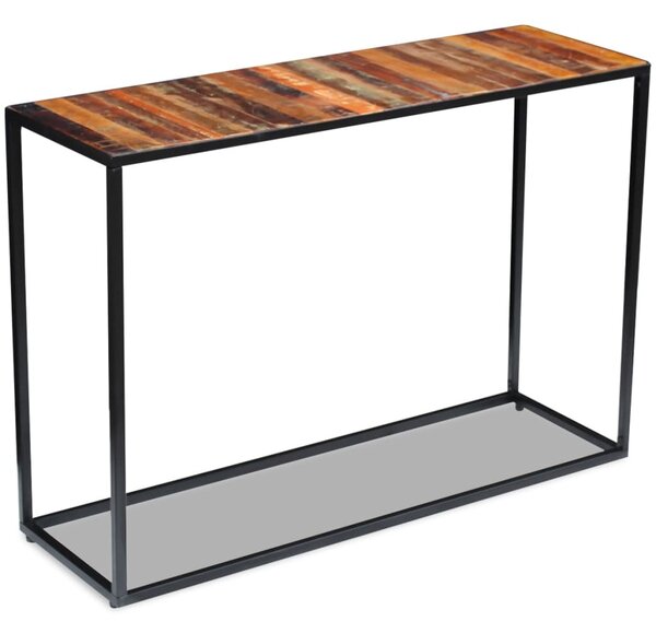 Tömör újrahasznosított fa konzolasztal 110 x 35 x 76 cm