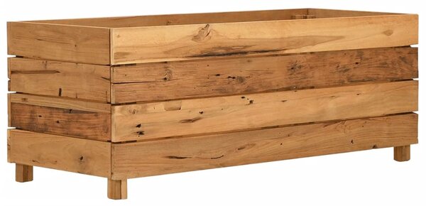 Újrahasznosított tíkfa és acél magaságyás 100 x 40 x 38 cm