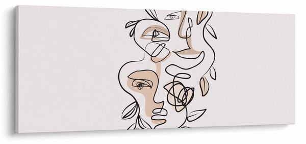 Kép - Line art arckezelés (120x50 cm)