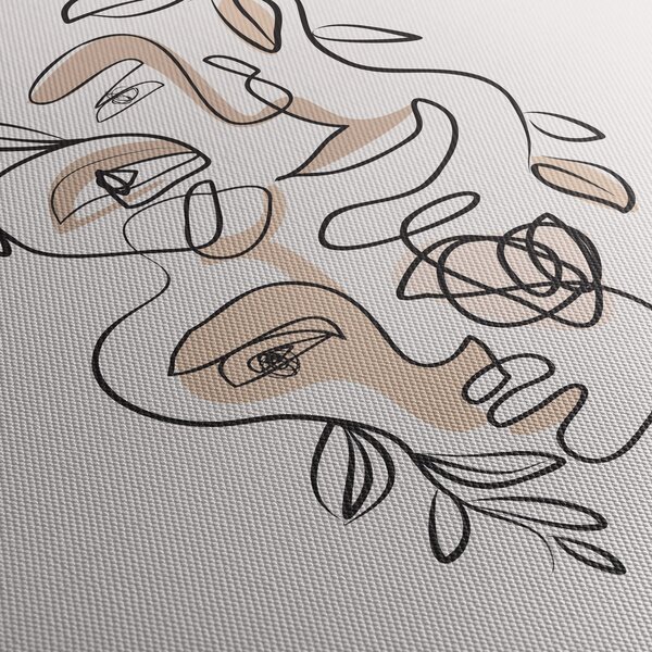 Kép - Line art arckezelés (70x50 cm)