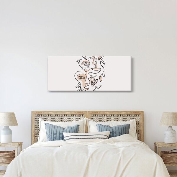Kép - Line art arckezelés (120x50 cm)