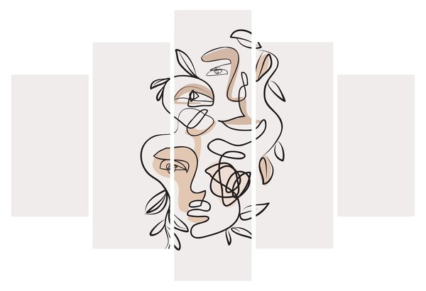 Kép - Line art arckezelés (150x105 cm)