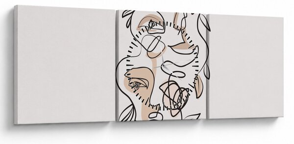 Kép - Line art arckezelés (órával) (90x30 cm)