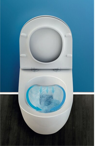 CeraStyle CITY fali WC - BEÉPÍTETT bidé funkcióval - rimless - perem nélküli - 53 cm