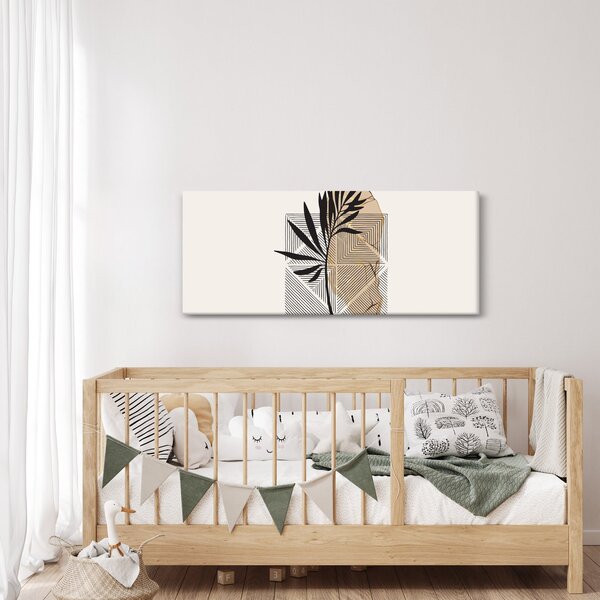 Kép - Absztrakció trópusi levelekkel N⁰1 (120x50 cm)