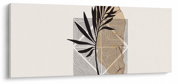 Kép - Absztrakció trópusi levelekkel N⁰1 (120x50 cm)
