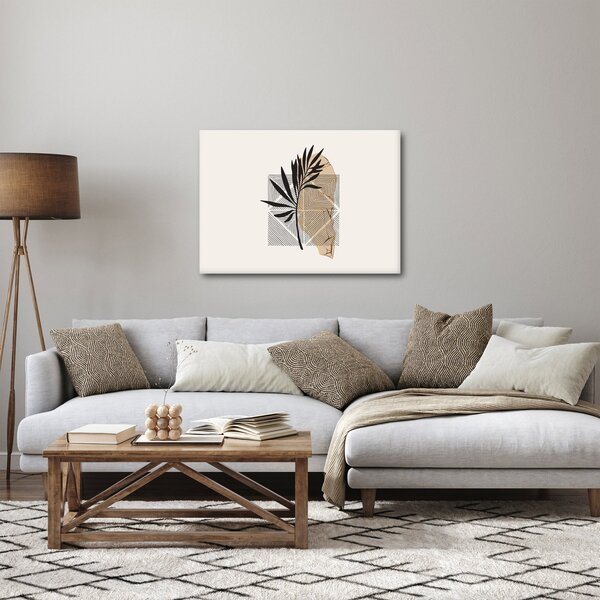 Kép - Absztrakció trópusi levelekkel N⁰1 (70x50 cm)