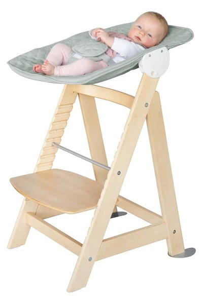 Világoszöld-natúr színű etetőszék Style Born Up 2in1 – Roba