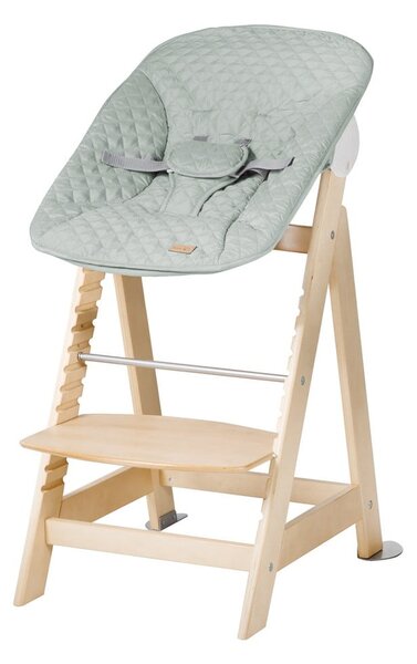 Világoszöld-natúr színű etetőszék Style Born Up 2in1 – Roba