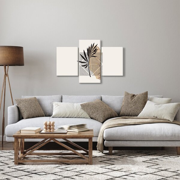 Kép - Absztrakció trópusi levelekkel N⁰1 (90x60 cm)