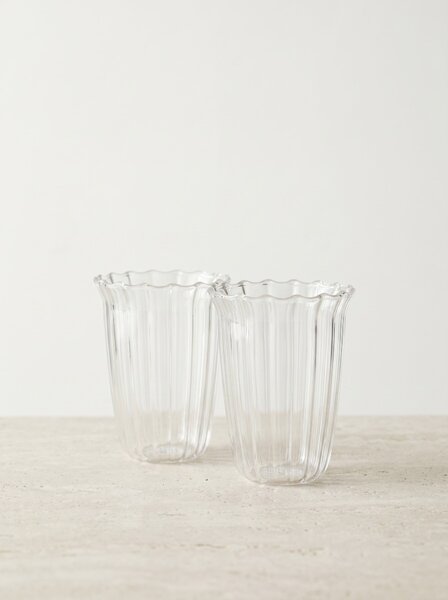 Sinsay - Bordázott poharak hullámos peremmel 2 pack - clear