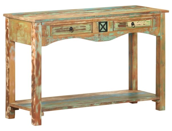 Tömör újrahasznosított fa tálalóasztal 120 x 40 x 75 cm