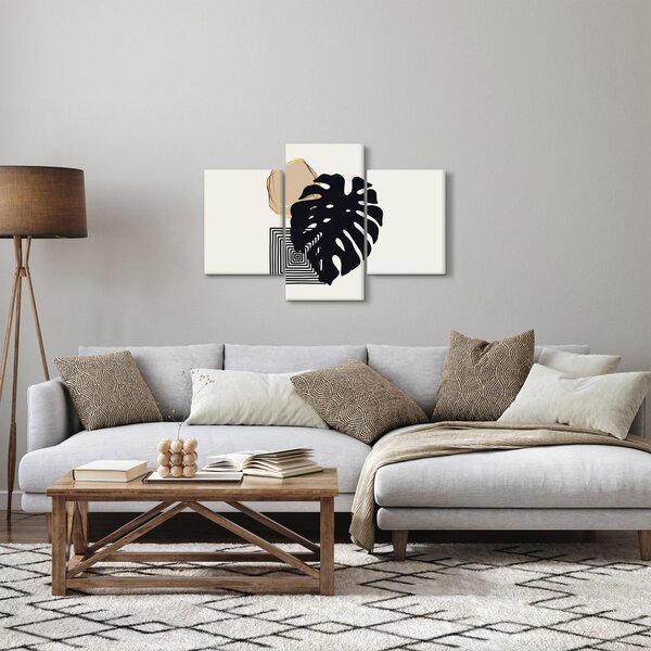 Kép - Absztrakció trópusi levelekkel N⁰2 (90x60 cm)